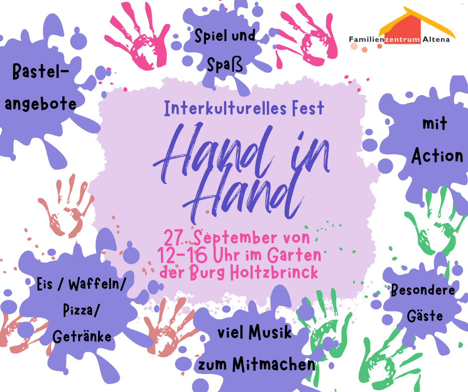 Plakat bewirbt das Fest des Familienzentrums
